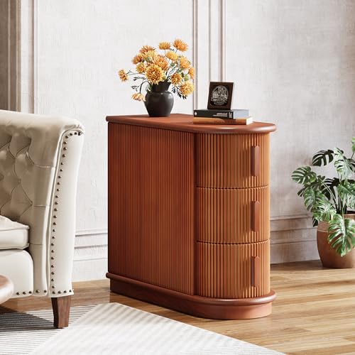 3 Drawer Wooden End Table