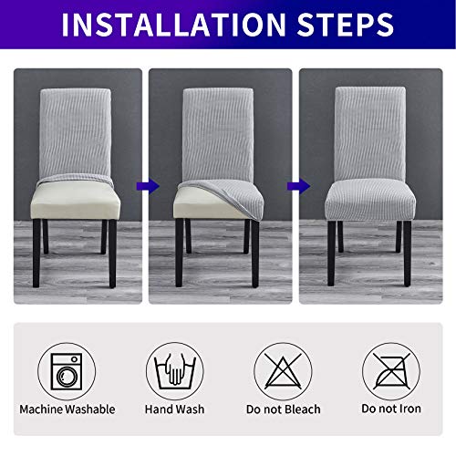 Stretch Chair Covers for Dining Room Set of 2