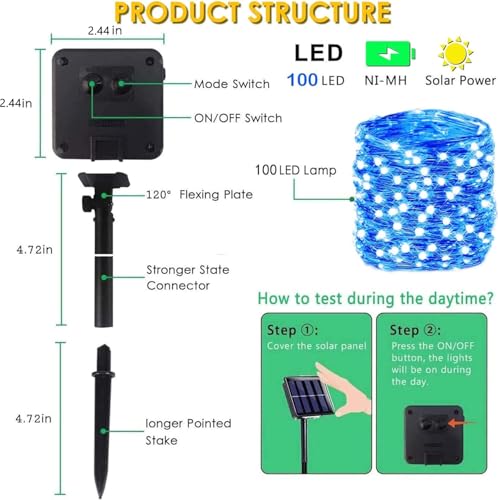Solar String Lights Outdoor (2 Count)