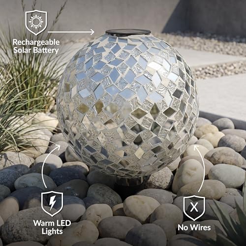 Sunnydaze Solar Gazing Ball for Garden