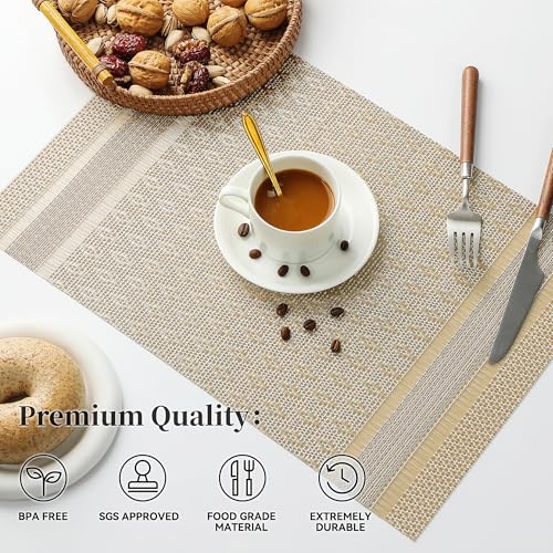 Stardust Yellow Placemats Set of 4 (4 Count)