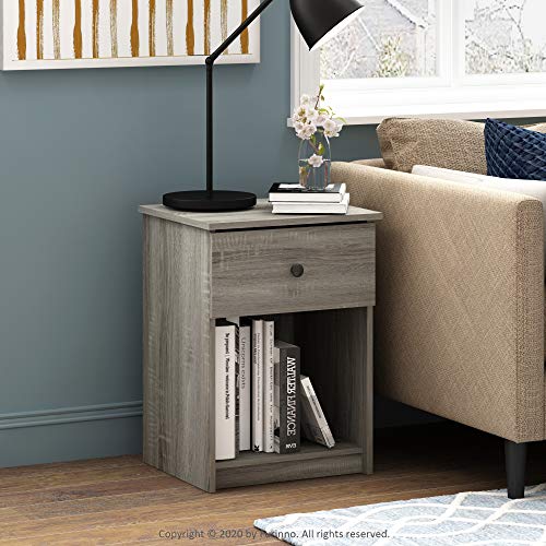 TIDUR Set of 2 Night Stand with Drawer