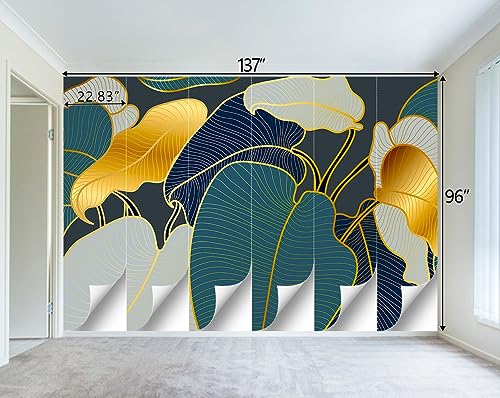 Golden Botanical Leaf wallpeper Living Room Bedroom wall Mural