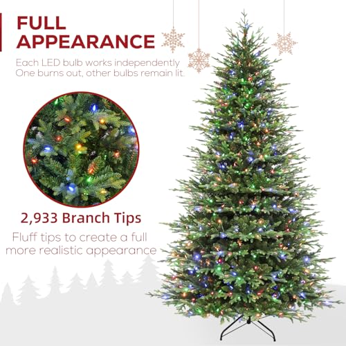 7.5 ft Prelit Christmas Tree with Realistic PE Foliage