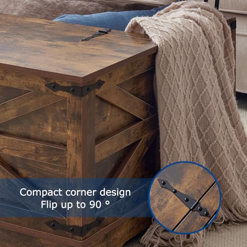 Brown Coffee Table with Storage