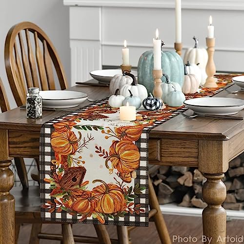 210 GSM Fall Table Runner Home Party Decor 13x120 Inch