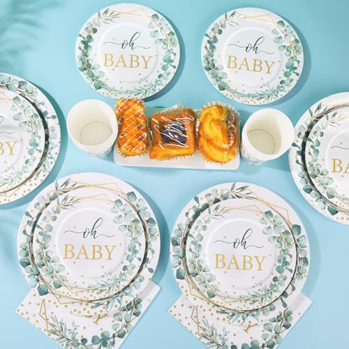 350 Pcs Sage Green Baby Shower Decorations