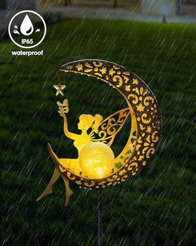 Solar Fairy Moon Garden Stake Light