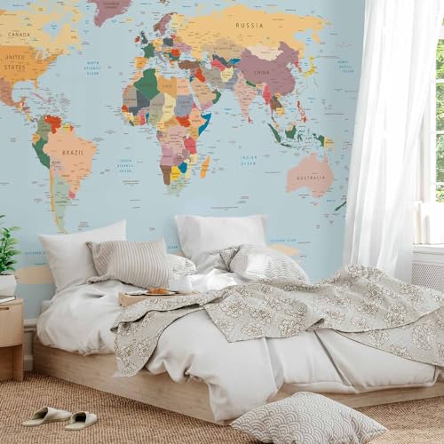 Wall Mural World Map 193x138 in (10 Count)