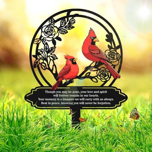 Personalized 12in Cemetery Memorial Metal Stakes