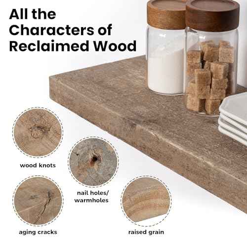60 Inch Long Wood Floating Shelf