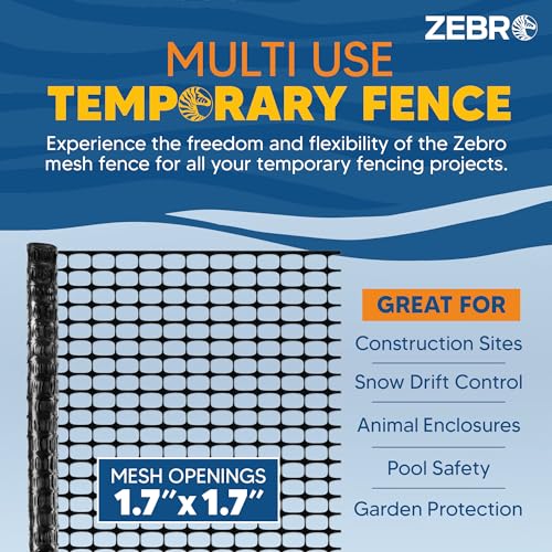 4' x 50' Black Plastic Garden Fence Roll (28800 sq inches sq inches)