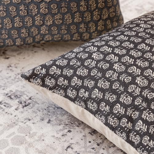 Decorative Floral Print Throw Pillow Covers 20×20 Inch (2 Count)