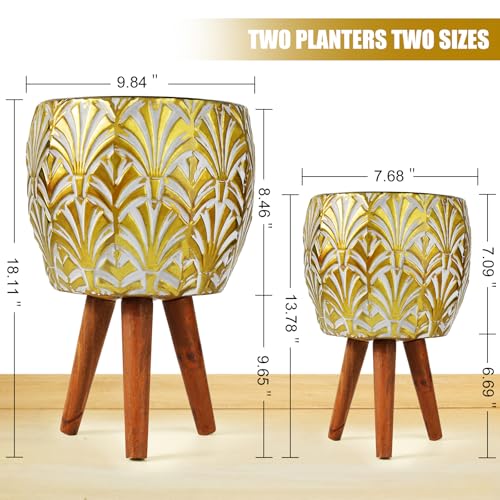 Plant Pots with Stand (2 Count)