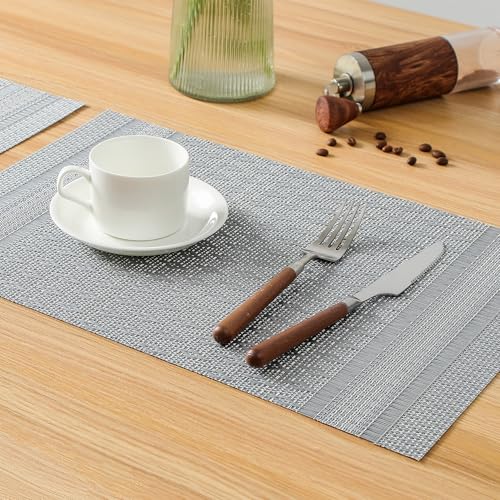 Lunar Grey Placemats Set of 6 (6 Count)