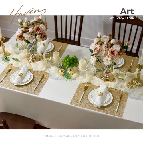Gold Placemats Set of 12 (12 Count)