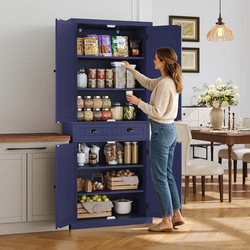 72" Tall Freestanding Pantry & Kitchen Storage Cabinet