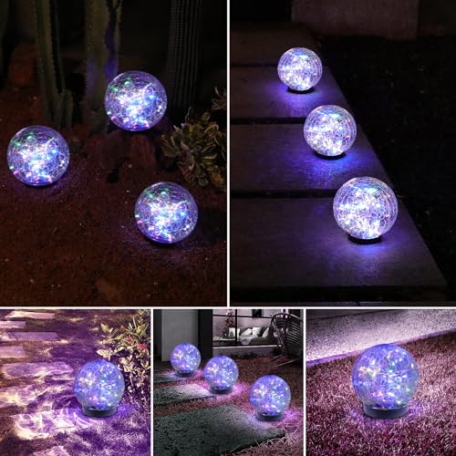Solar Globe Lights Outdoor Waterproof (2 Count)