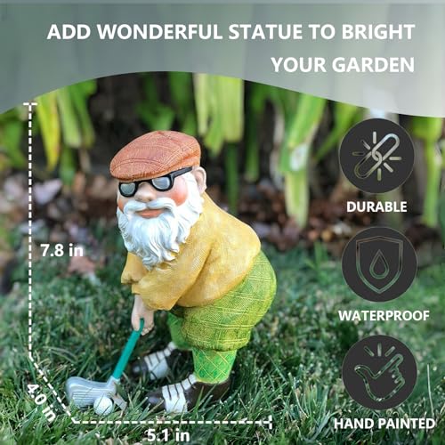 Golf Gnome Garden Statue Decorative