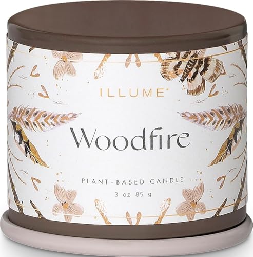 Candle Tin Woodfire Demi Vanity 3 Ounce