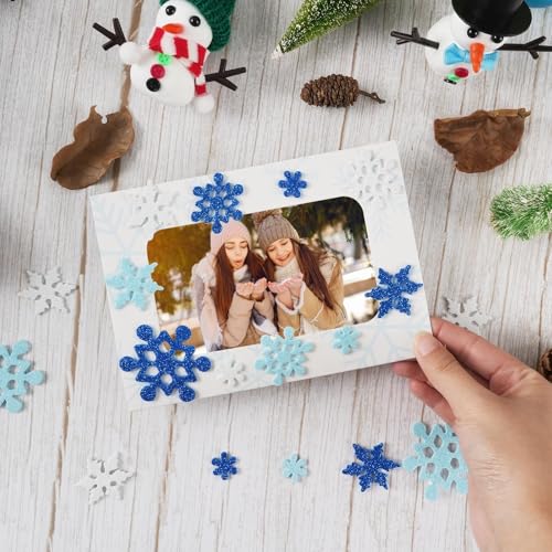 28 Packs Winter Picture Frame Craft Kits for Kids (28 Count)