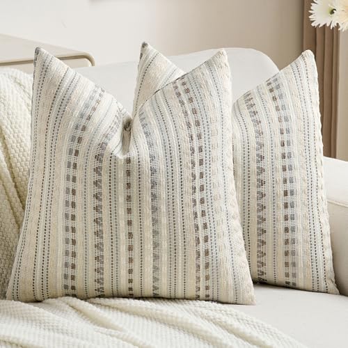 Pack of 2 Boho Throw Pillow Covers 24x24 Inch (2 Count)