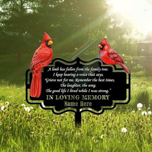 Personalized 12in Cemetery Memorial Metal Stakes
