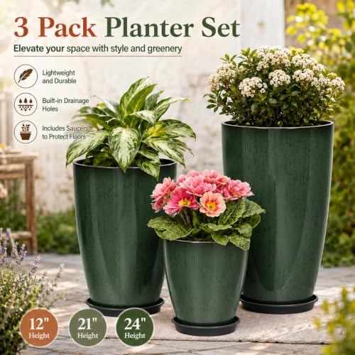 Set of 3 Tall Planter (3 Count)