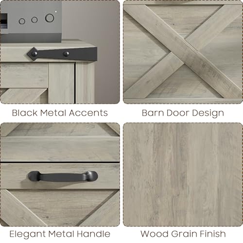 Vertical File Cabinet with 2 Drawers for Home Office