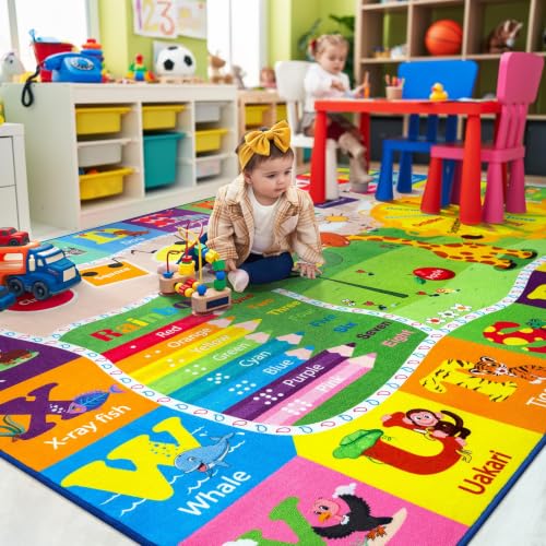 BENRON 9x12 Kids Rug for Playroom Classroom (108 Sq Ft)