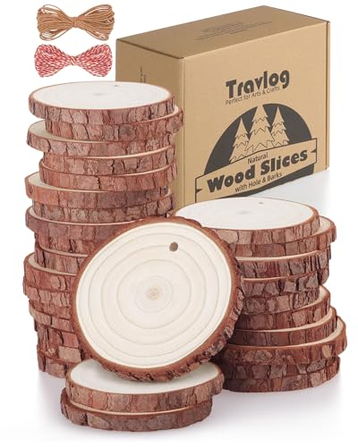 Wood Slices with Hole (30 Count)