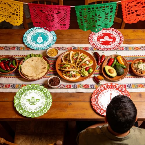 48PCS Fiesta Mexican Paper Plates (48 Count)