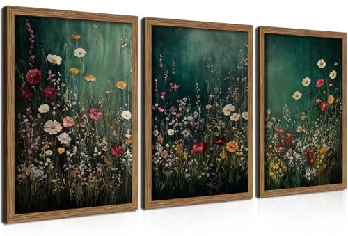Vintage Wildflower Wall Art Set of 3 (3 Count)