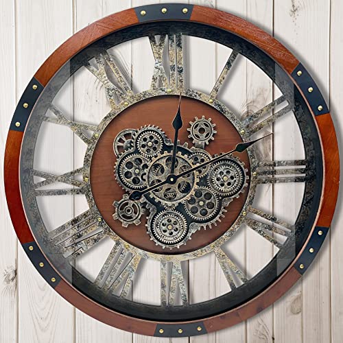 27" Original Moving Gears Wall Clock