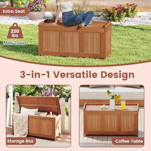 58 Gallon Wood Outdoor Storage Box
