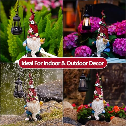Gnomes Outdoor Statue with Solar Lights