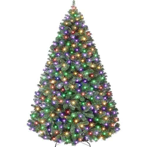 9ft Prelit Fraser Fir Wide Artificial Christmas Tree with RGBW Light