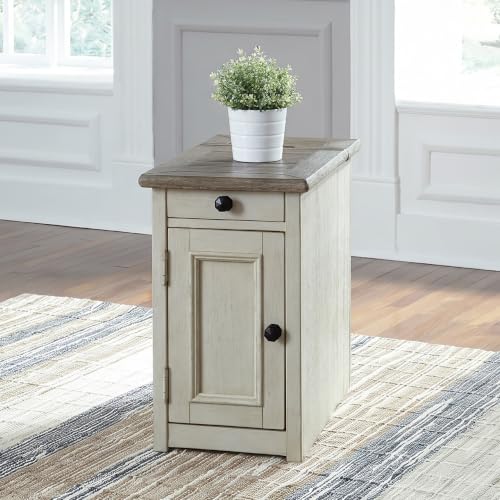 Bolanburg Farmhouse End Table with USB & Outlets