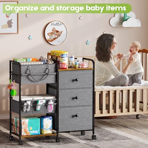 2In1 Baby Diaper Caddy Organizer and Storage