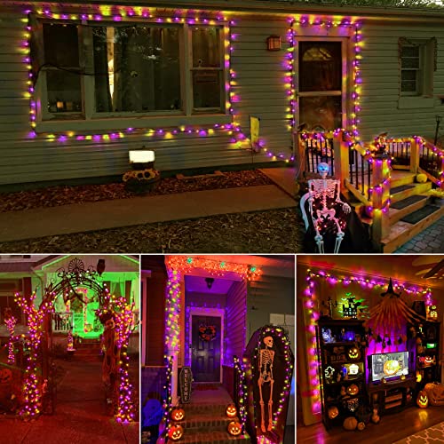 Waterproof Purple & Green Halloween Lights (100 Count)