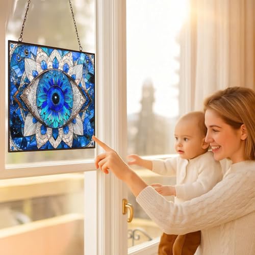 Rectangle Evil Eye Suncatchers for Windows