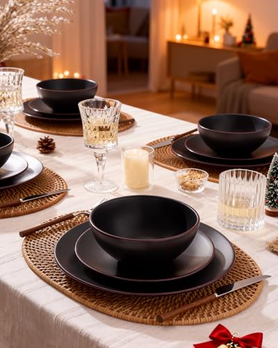 Venus Plates and Bowls Sets with Rim (24 Count)