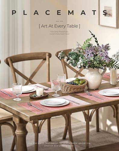 Gradient Pink Woven Placemats Set of 24 (24 Count)