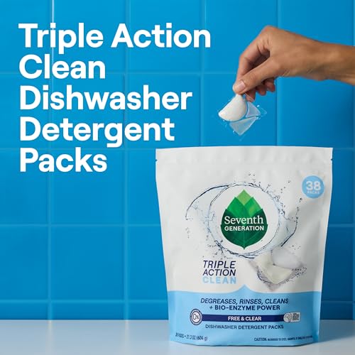 Triple Action Clean Automatic Dishwasher Detergent Packs with Bio (54 Count)