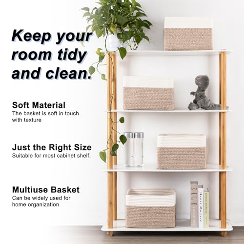 4 Pack Storage Baskets for Organizing (4 Count)