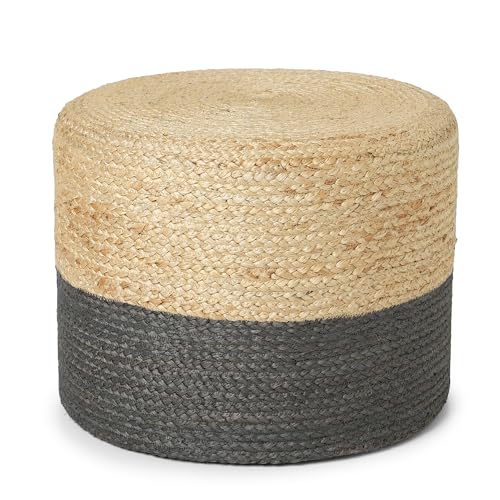 Jute Braided Pouf Ottoman