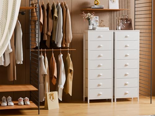 White Tall Dresser for Bedroom