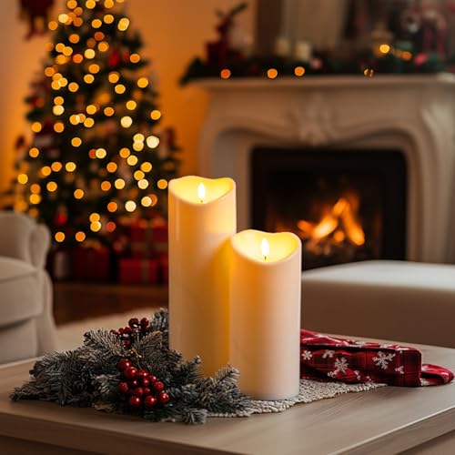 4"x6" Outdoor Waterproof Flameless Candles with Timers and Remote Control (2 Count)
