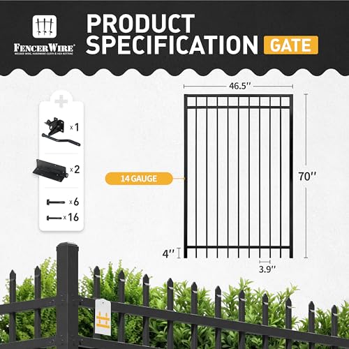 Pack of 10 Heavy Duty Flat Top Fence Gate (10 Count)
