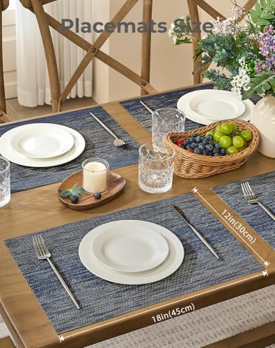 Denim Blue Placemats Set of 6 (6 Count)
